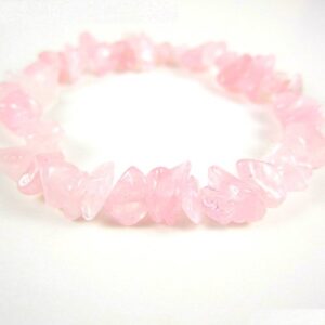 ROSE QUARTZ GEM CHIP BRACELET