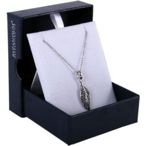 Silver leaf necklace