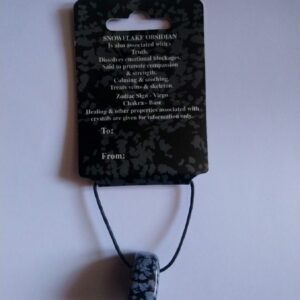 Snowflake Obsidian Pendant Necklace