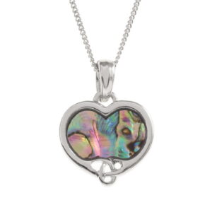 Tide Jewellery inlaid Paua shell Celtic heart pendant